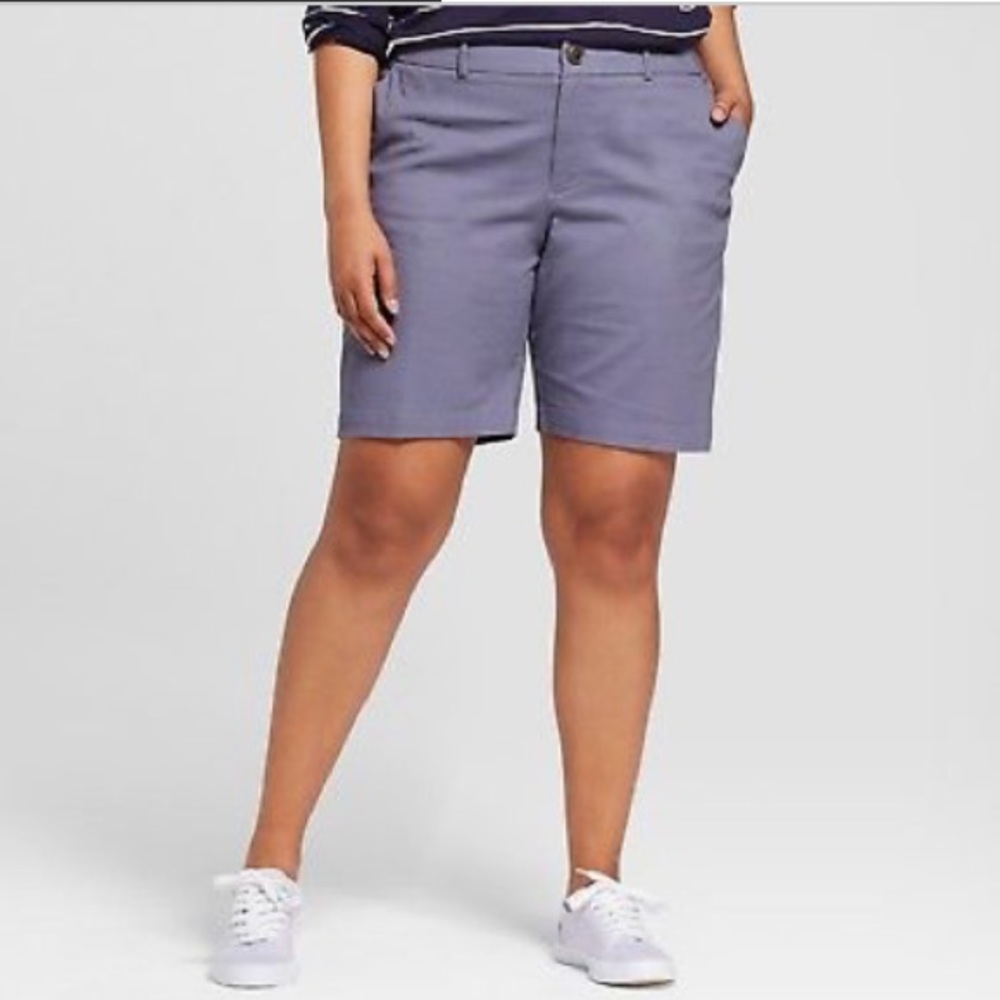 Ava & Viv Indigo shape enhancing Bermuda shorts